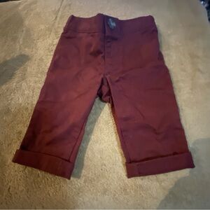 EUC Old Navy Kids Maroon Casual Pants 0-3 mos